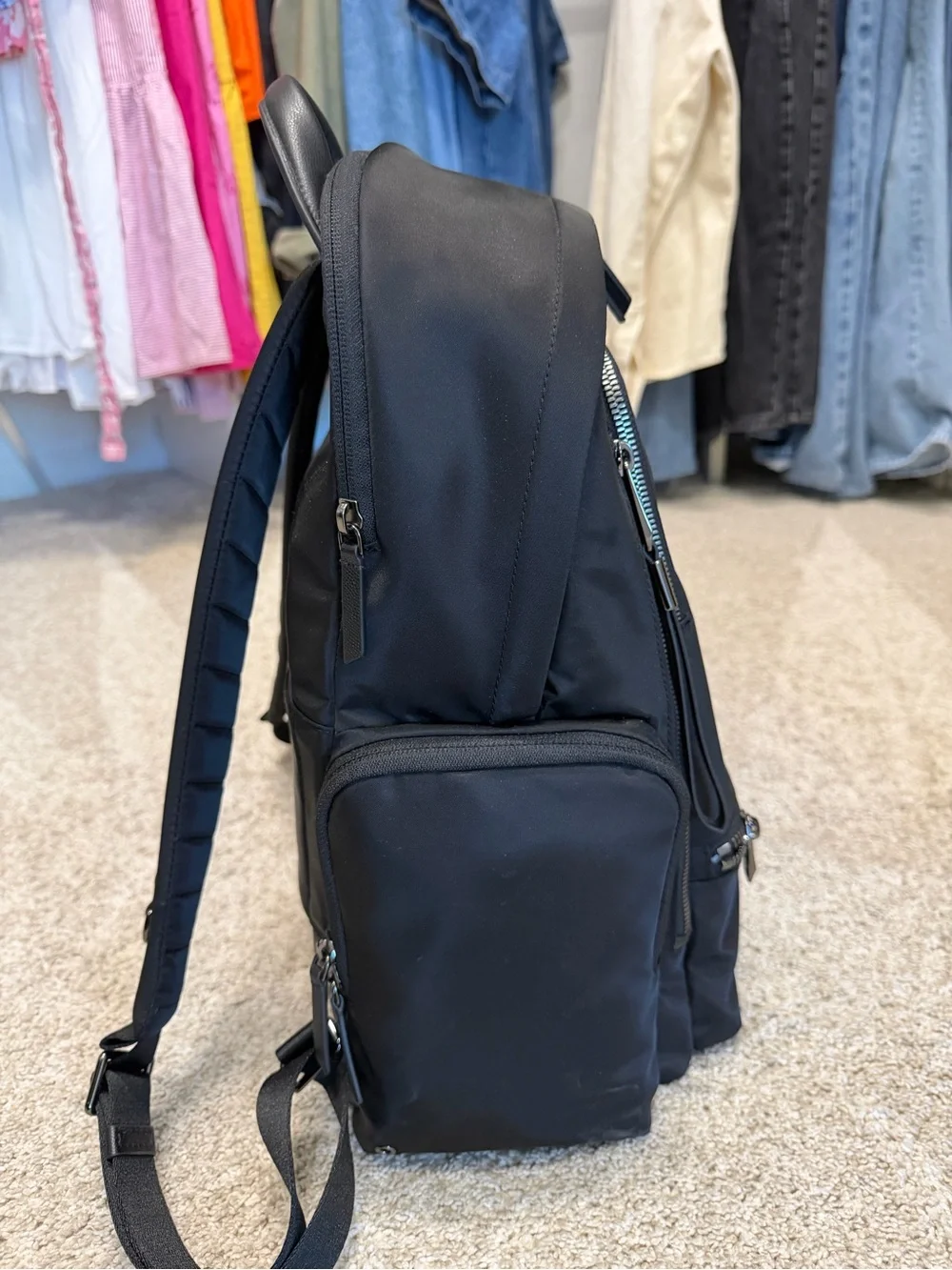 Tumi Halsey Backpack—black nylon